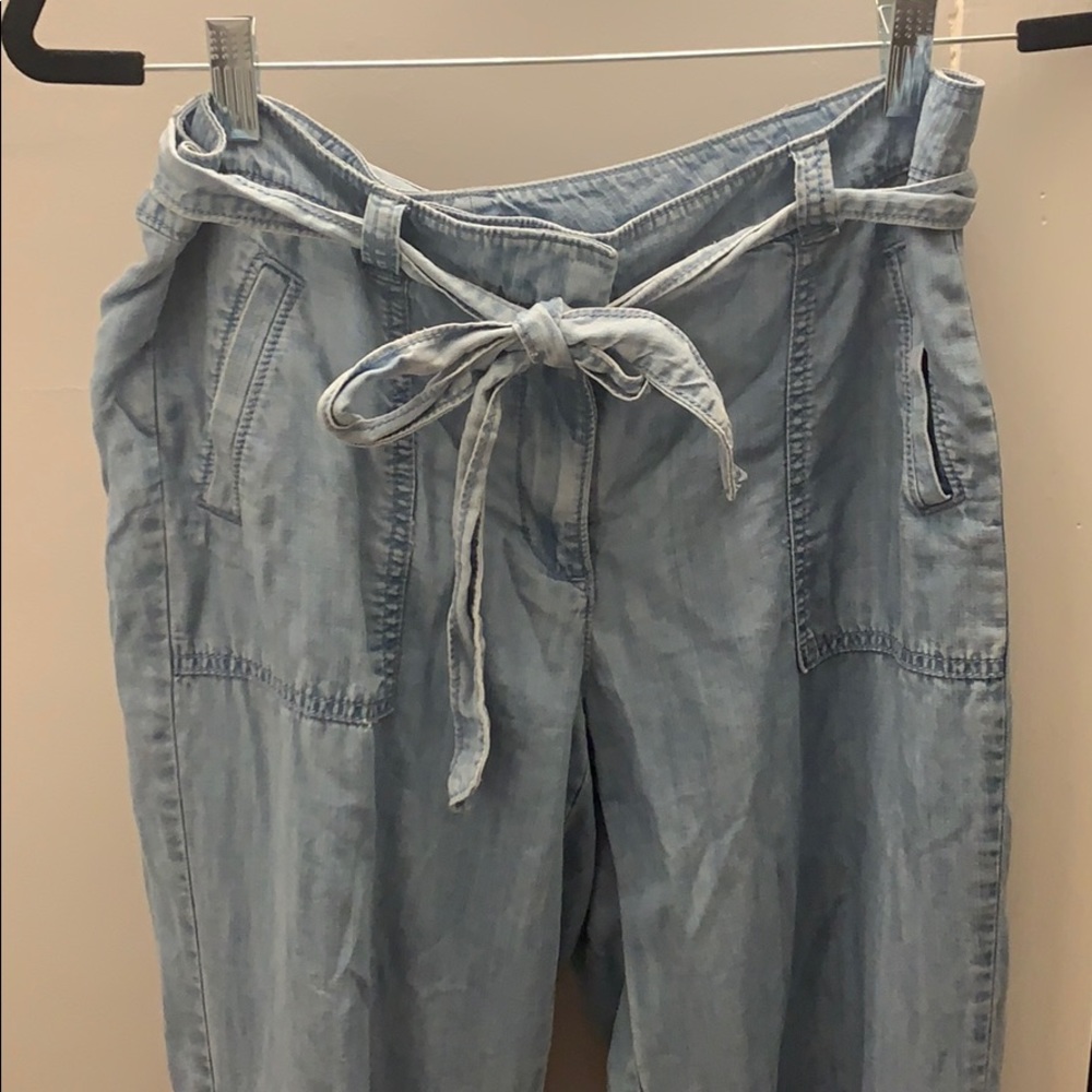Loft Fabric Denim Flowy Pants